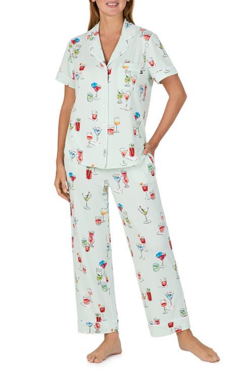 print crop pajamas