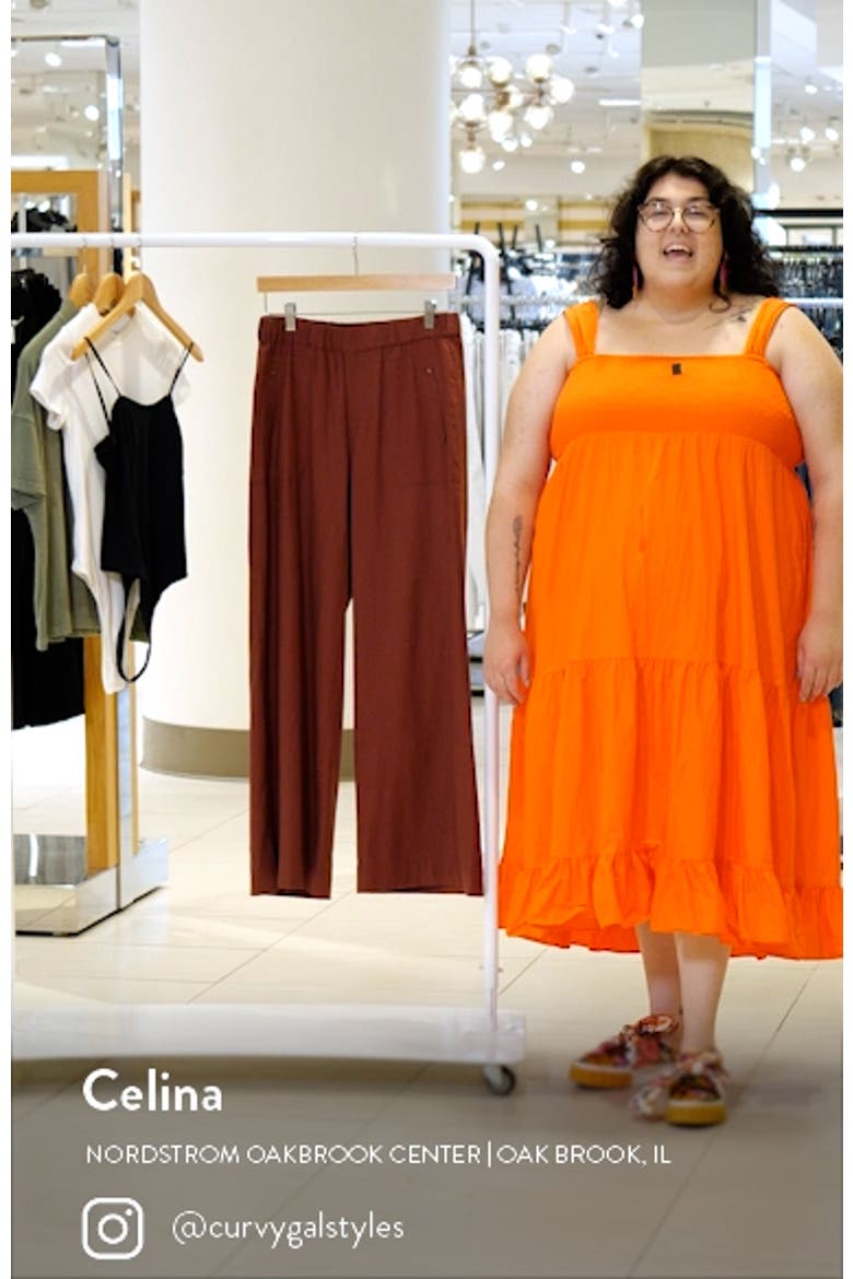 Patch Pocket High Waist Wide Leg Linen Blend Pants (Nordstrom Exclusive) video