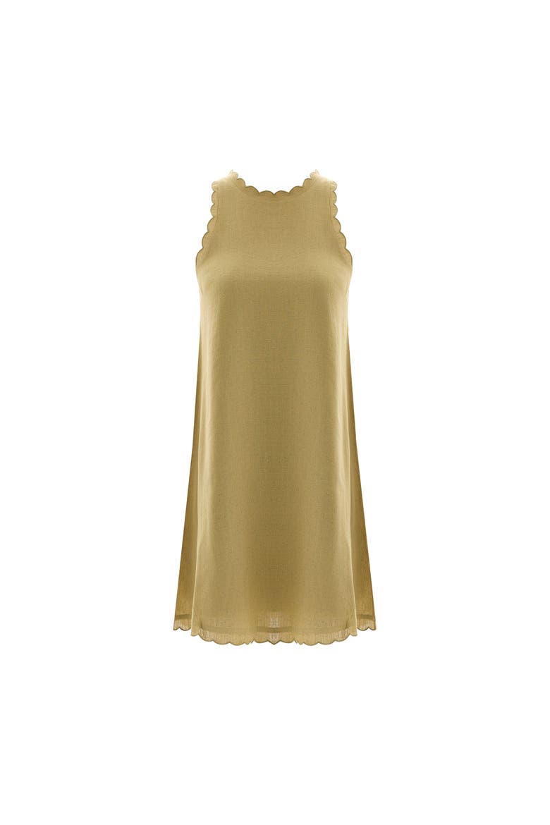 Calia Linen Blend Sleeveless Fit & Flare Mini Dress, Alternate, color, Light Green