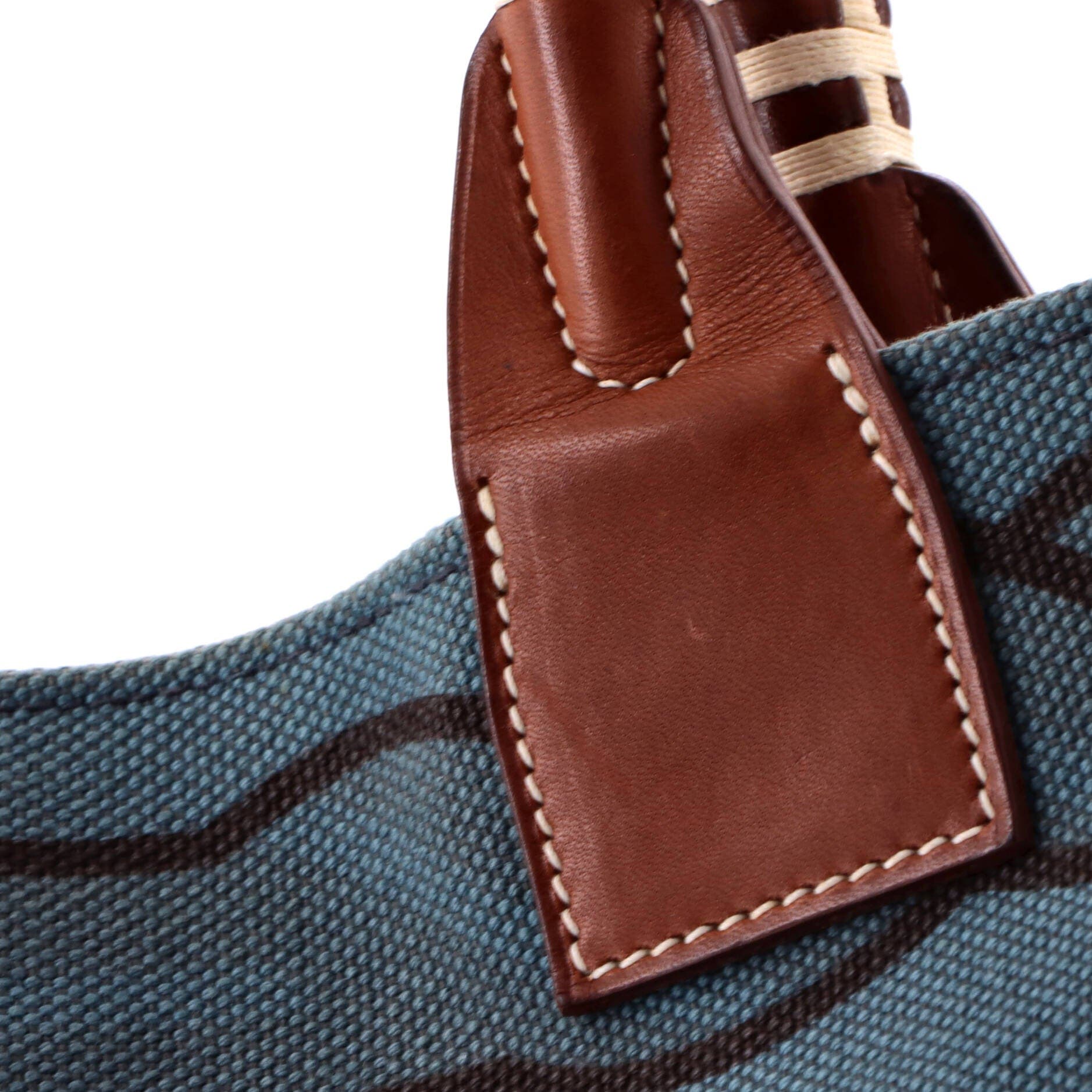 Sac Steeple Tote Printed Toile with Wood, Alternate, color, Blue
