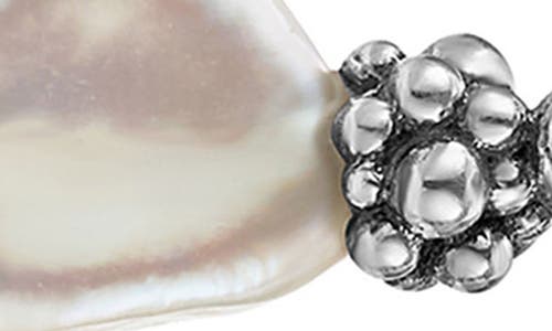 Lagos Sterling Silver Luna Keshi Pearl & Caviar Bead Drop Earrings In Silver