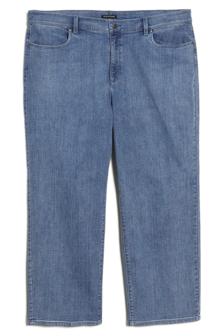 High Waist Ankle Straight Leg Jeans, Alternate, color, CLASSIC INDIGO