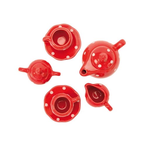 Moulin Roty Suitcase Tea Party Ceramic Set The Big Family In Multi