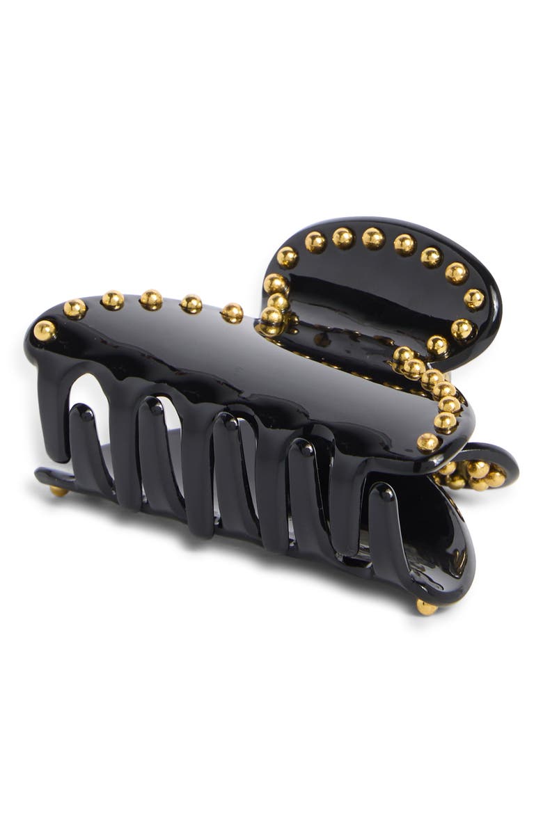 L. Erickson Laurent Claw Clip, Main, color, Black/ Gold