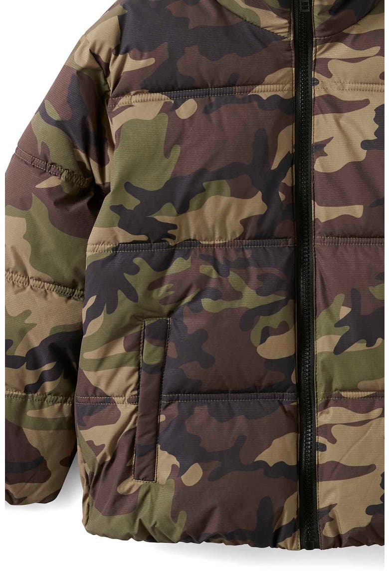 Kid's Arlo Padded Jacket, Alternate, color, Kahki Green Camo  Velvet