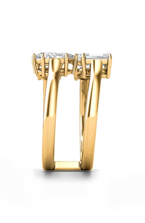 Hautecarat Fancy 4-stone Lab Created Diamond Ring In 18k Yellow Gold