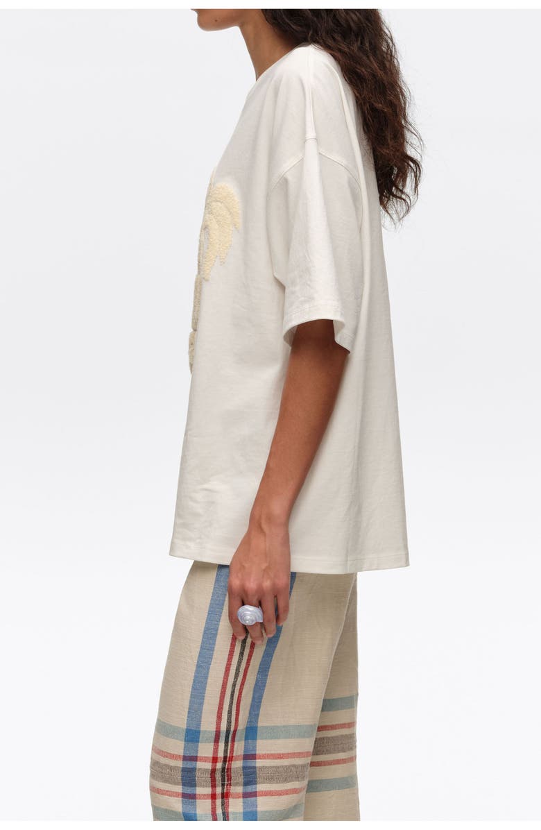 Bimba y Lola Toweling Logo T-Shirt, Alternate, color, Ivory