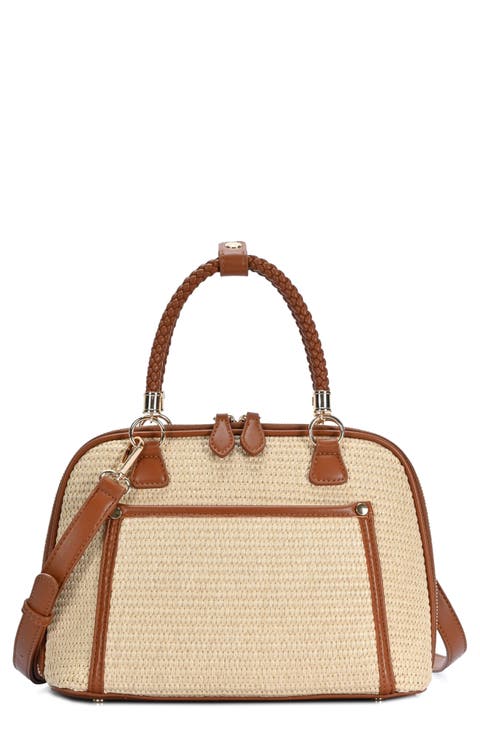 Raffia Dome Satchel