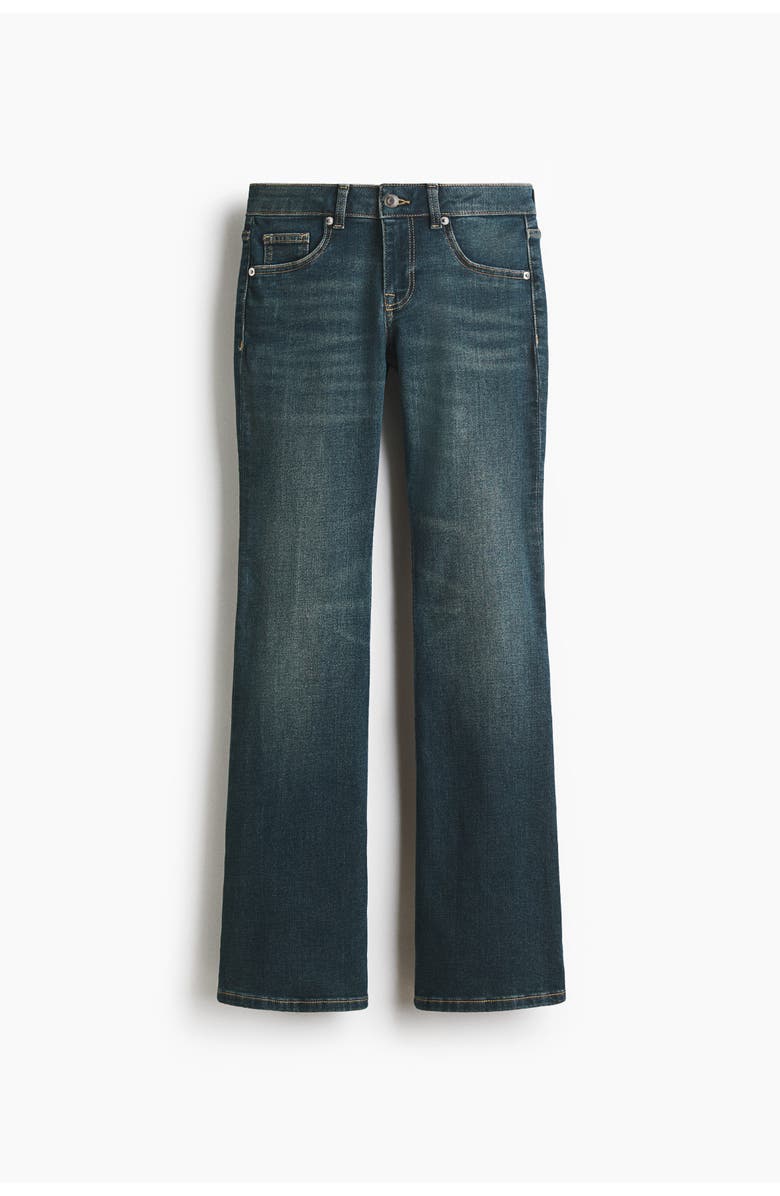 H&M Low rise flared leg jeans, Alternate, color, Dark Denim Blue