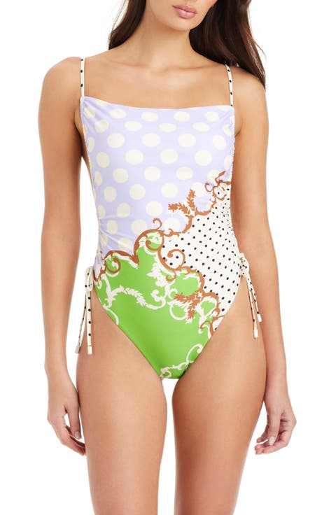 Shirred Side One-Piece Swimsuit