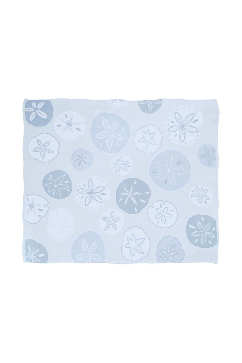 Sand Dollar Pattern Indoor and Outdoor Throw Blanket, Alternate, color, Blue