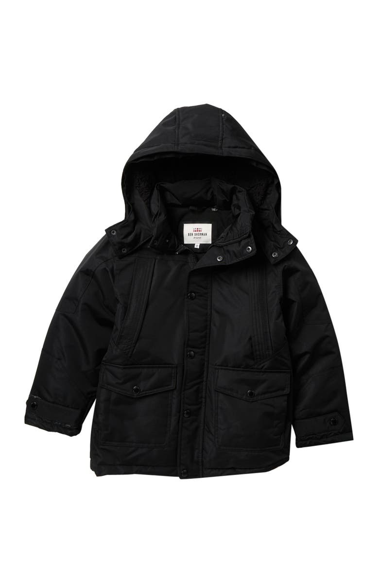 Ben Sherman Parka with Removable Faux Fur Hood, Alternate, color, 