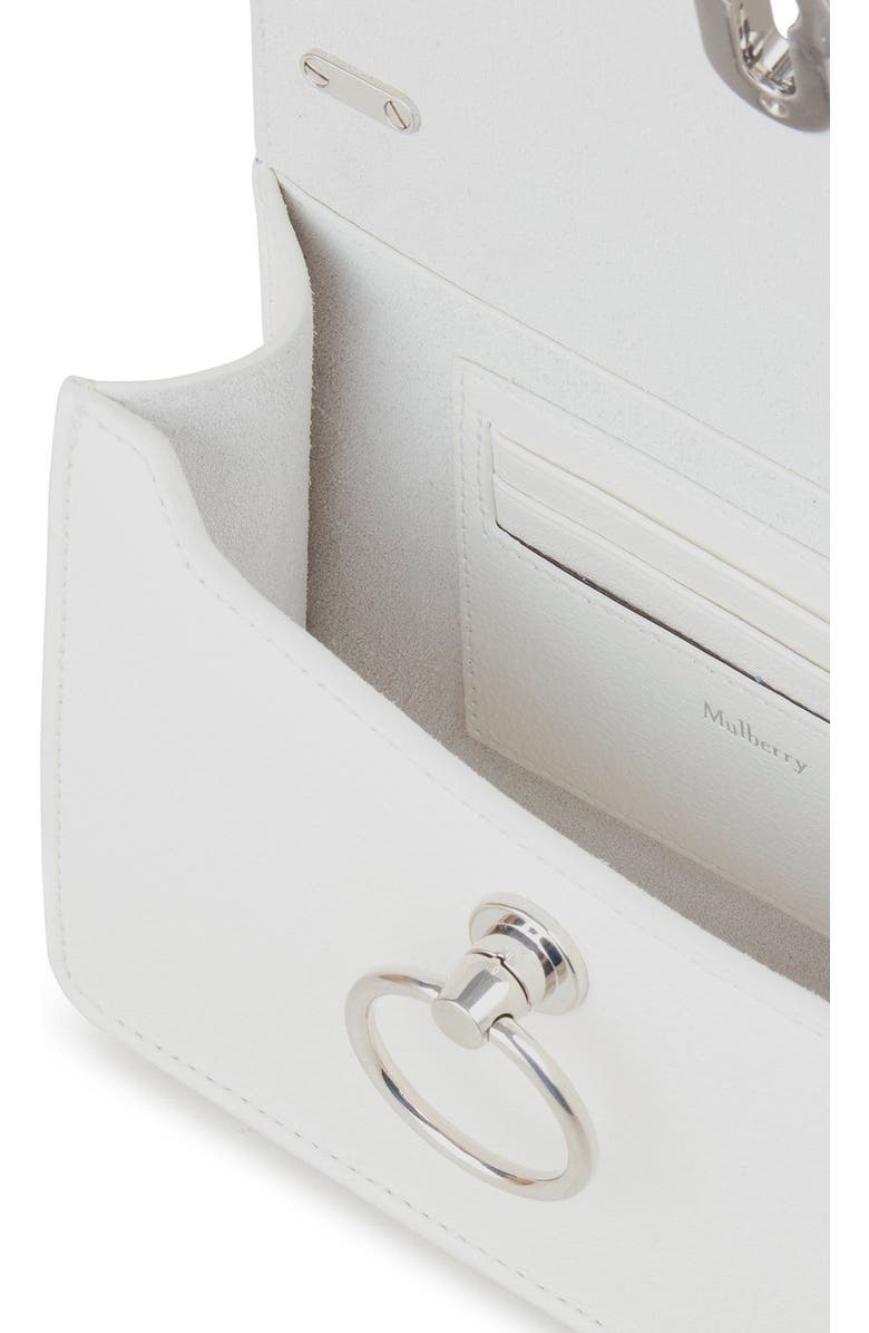 Mulberry Small Amberley Leather Crossbody Bag, Alternate, color, White