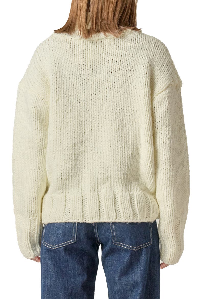 Chunky Turtleneck Sweater, Alternate, color, CREAM
