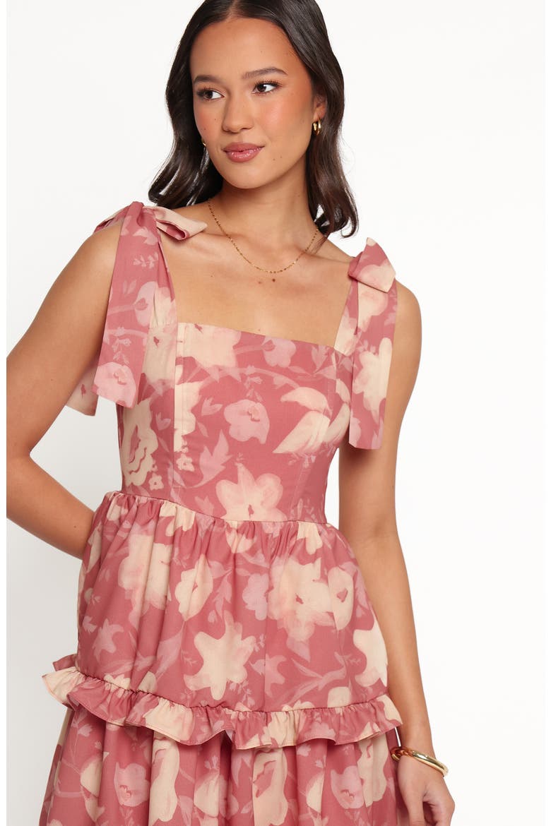 Lavina Floral Tiered Maxi Dress, Alternate, color, TERRACOTTA FLORAL