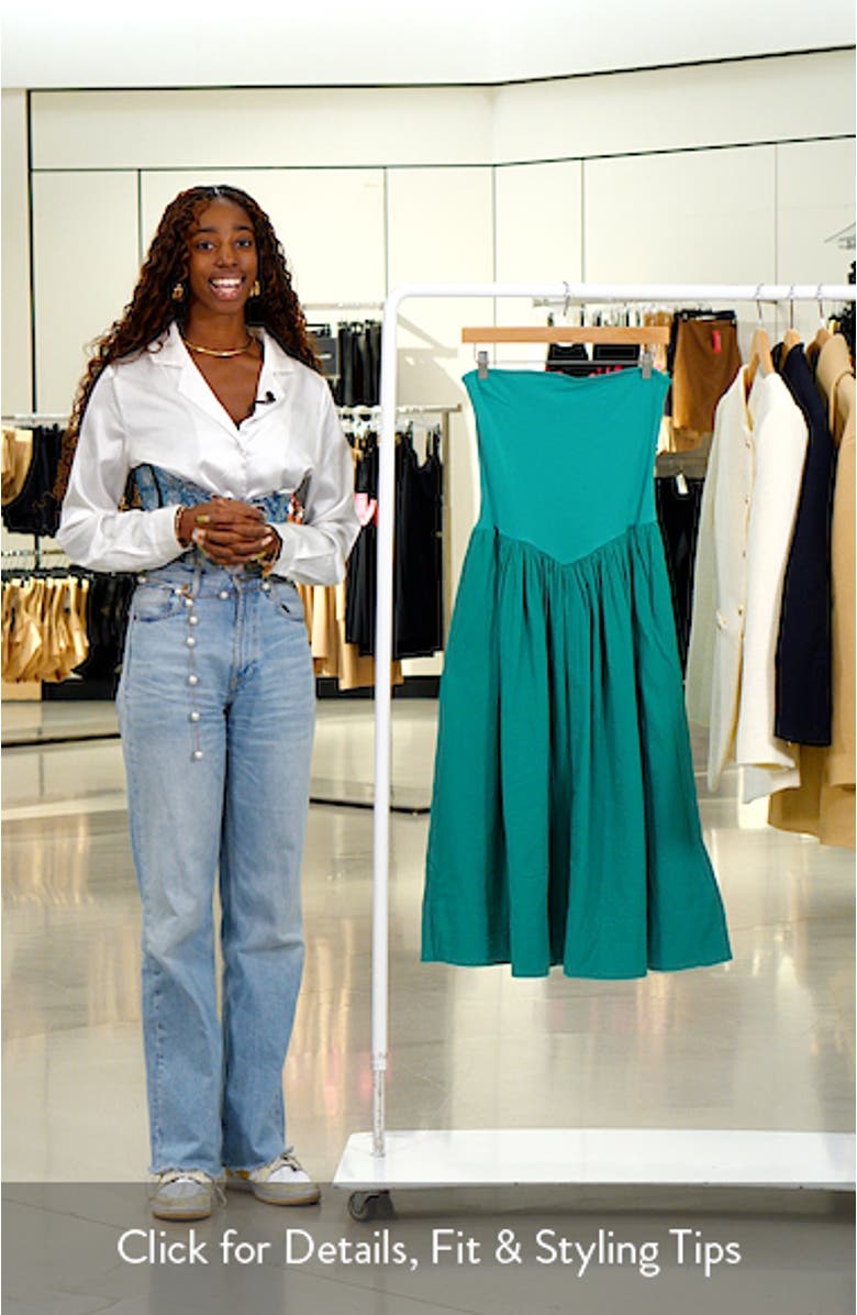 Onda Strapless Midi Dress, sales video thumbnail