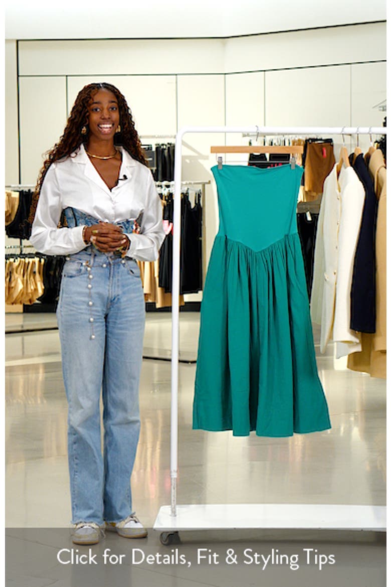 Onda Strapless Midi Dress video