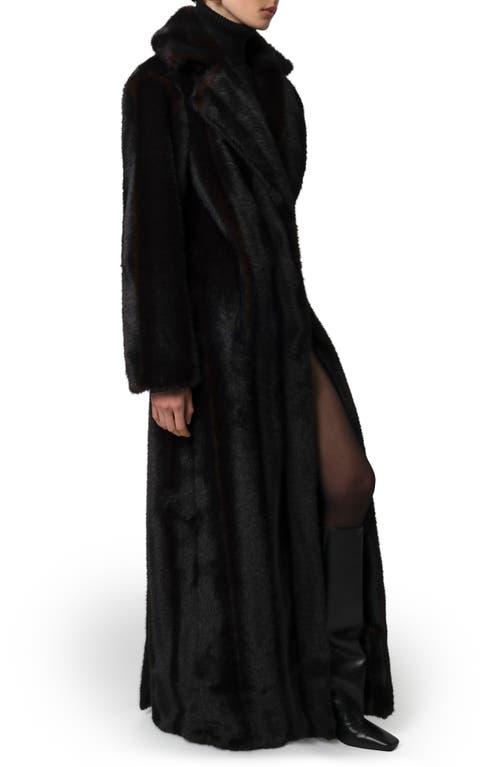 Apparis Gabrielle Faux Fur Coat In Black