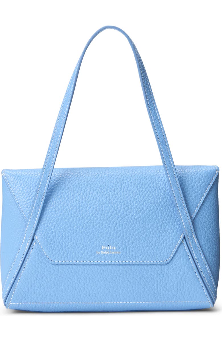 Polo Ralph Lauren Polo Play Pebble Leather Envelope Shoulder Bag, Alternate, color, Baby Blue