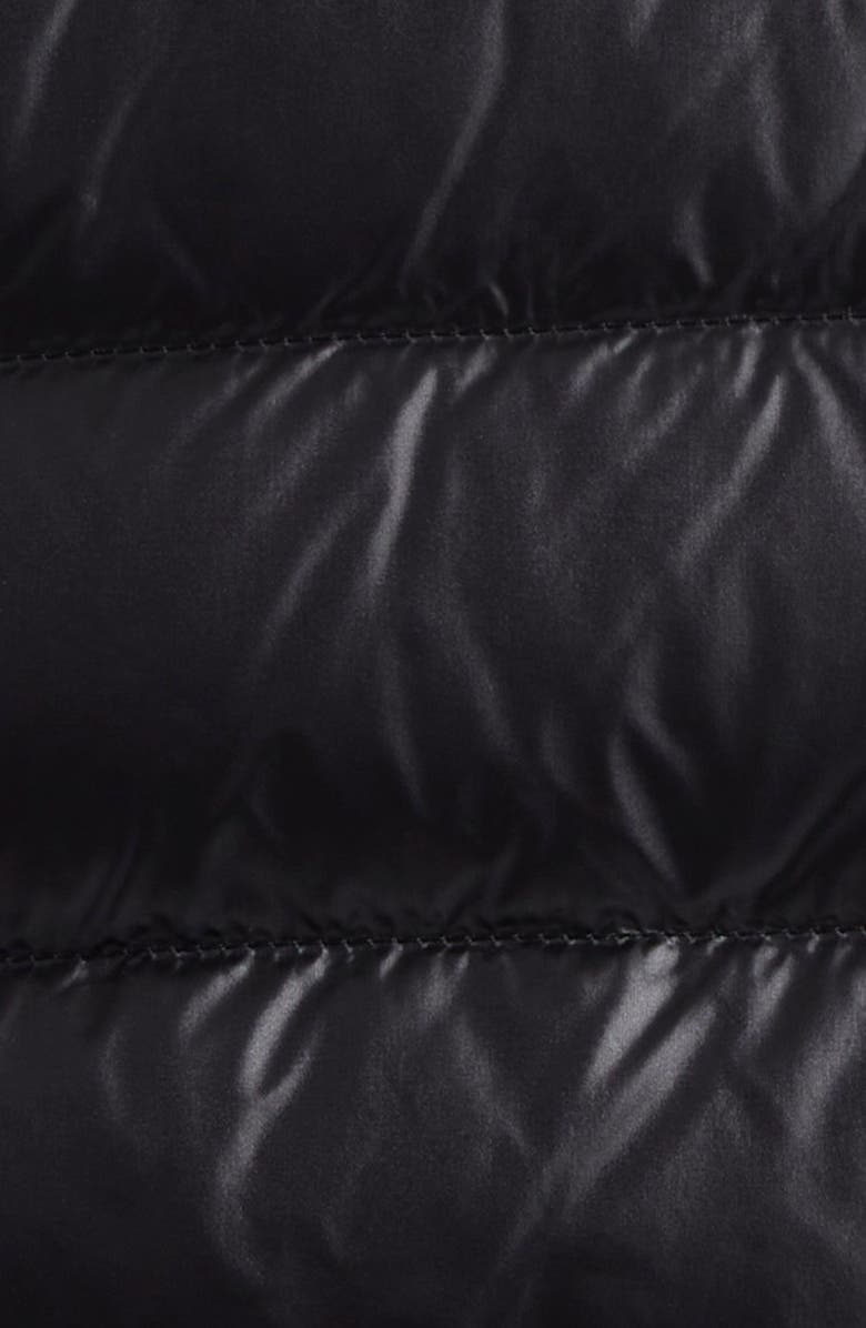 Moncler Quilted Down & Wool Knit Cardigan, Alternate, color, Black/Black