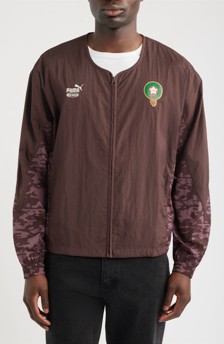 PUMA x Morocco x Salehe Bembury King Track Jacket, Alternate, color, Chocolate Brown