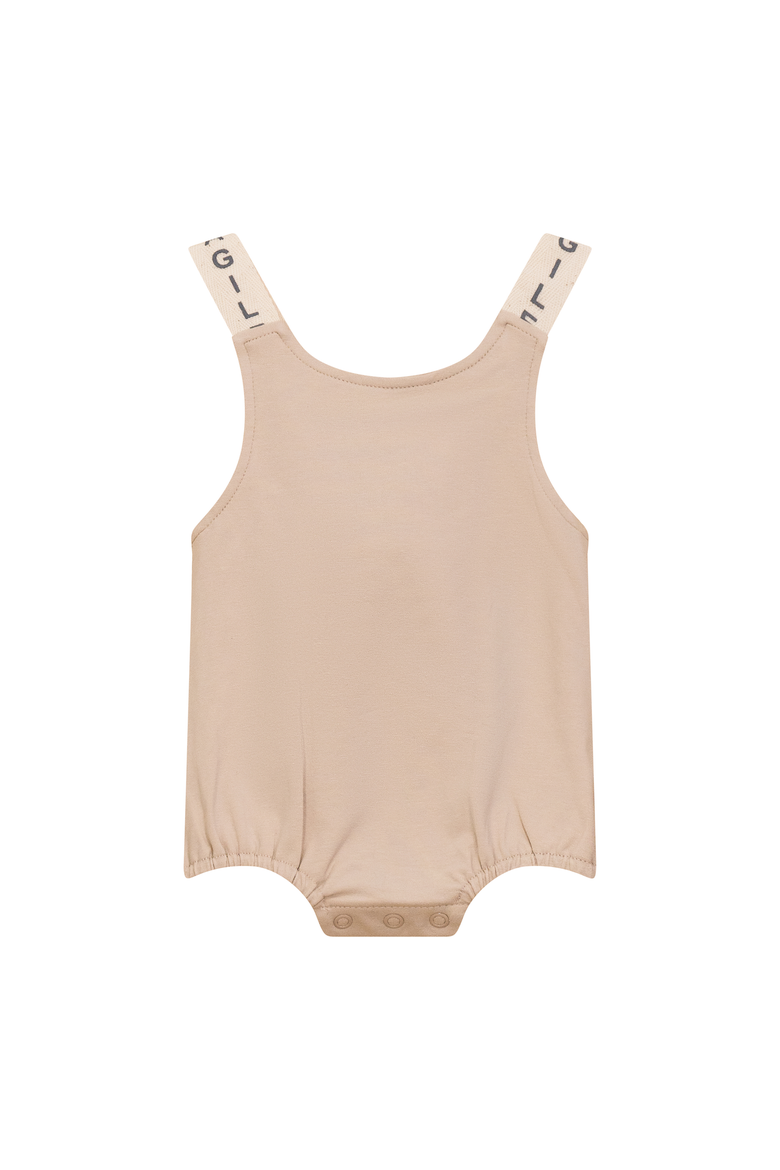 Soft Cotton Fragile Romper, Main, color, Linen