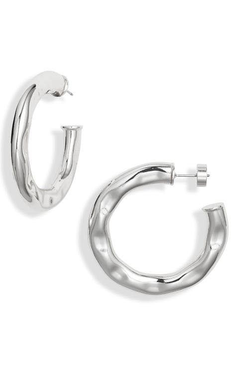 Hammered Hoop Earrings