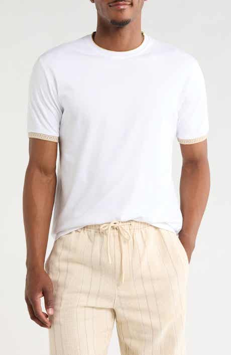 DENIM AND FLOWER Tipped Crewneck T-Shirt