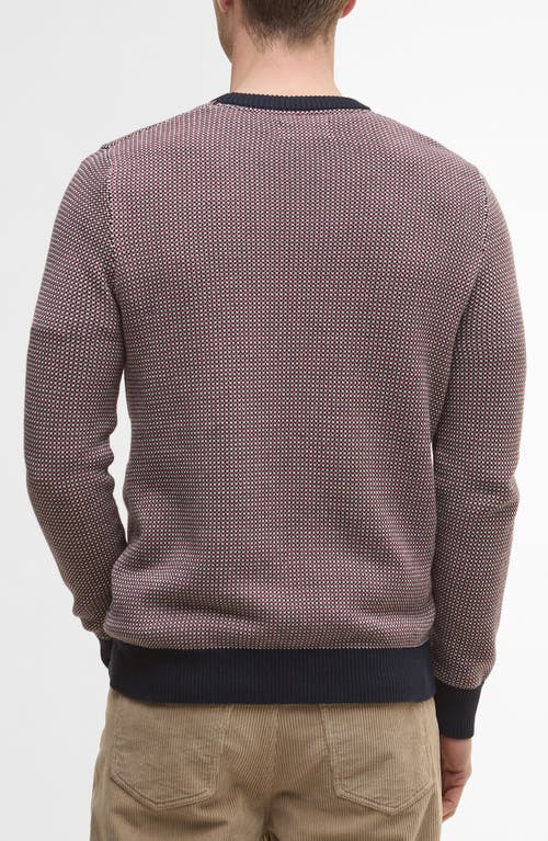 Barbour Wells Bird's Eye Cotton Sweater In Brown