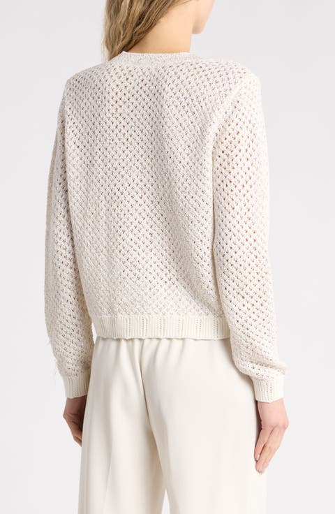 Blanca Sequin Crop Cardigan