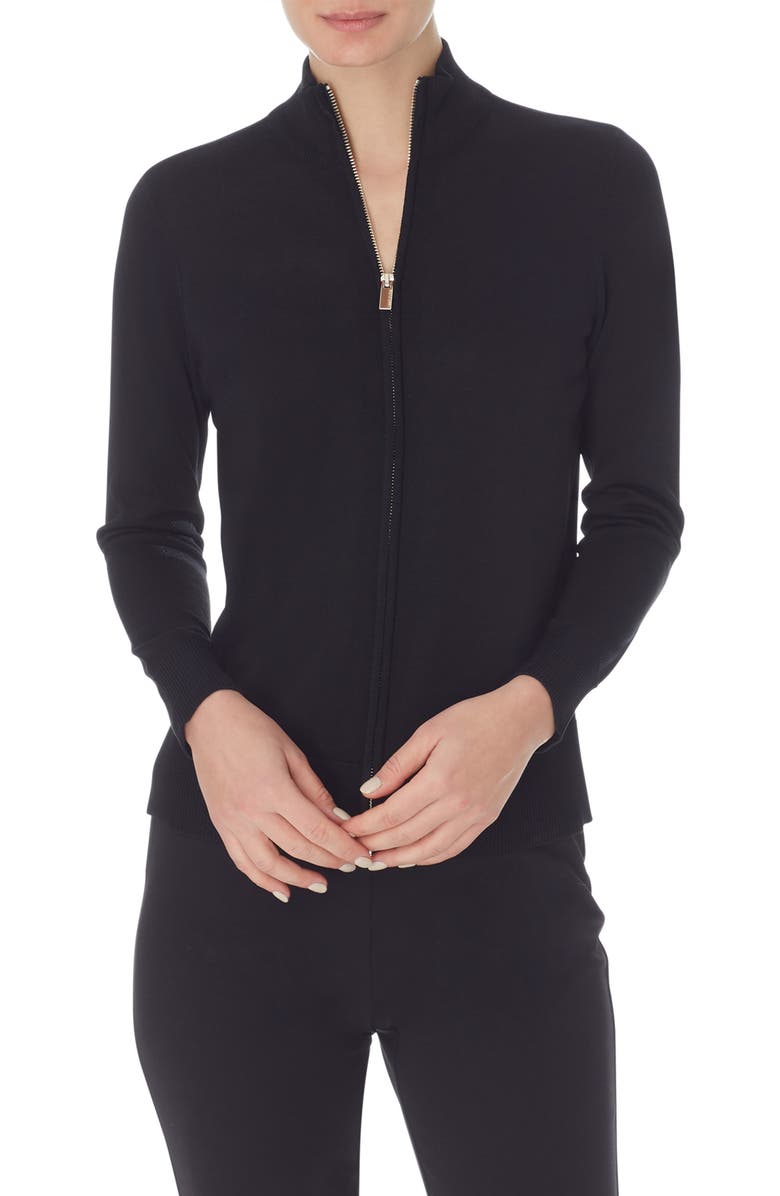 Anne Klein Zip Front Sweater, Main, color,