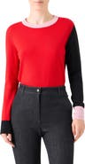 Akris punto Colorblock Virgin Wool Sweater