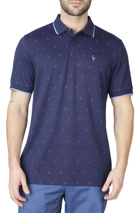 Byrd Print Modal Polo