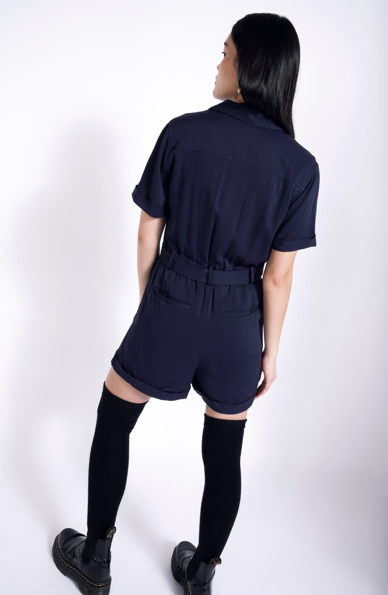 BP. + Wildfang Short Sleeve Romper with Removable Belt, Alternate, color,