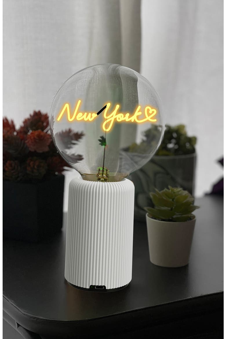 New York Bulb Portable Table Lamp, Alternate, color, LOVE NEW YORK