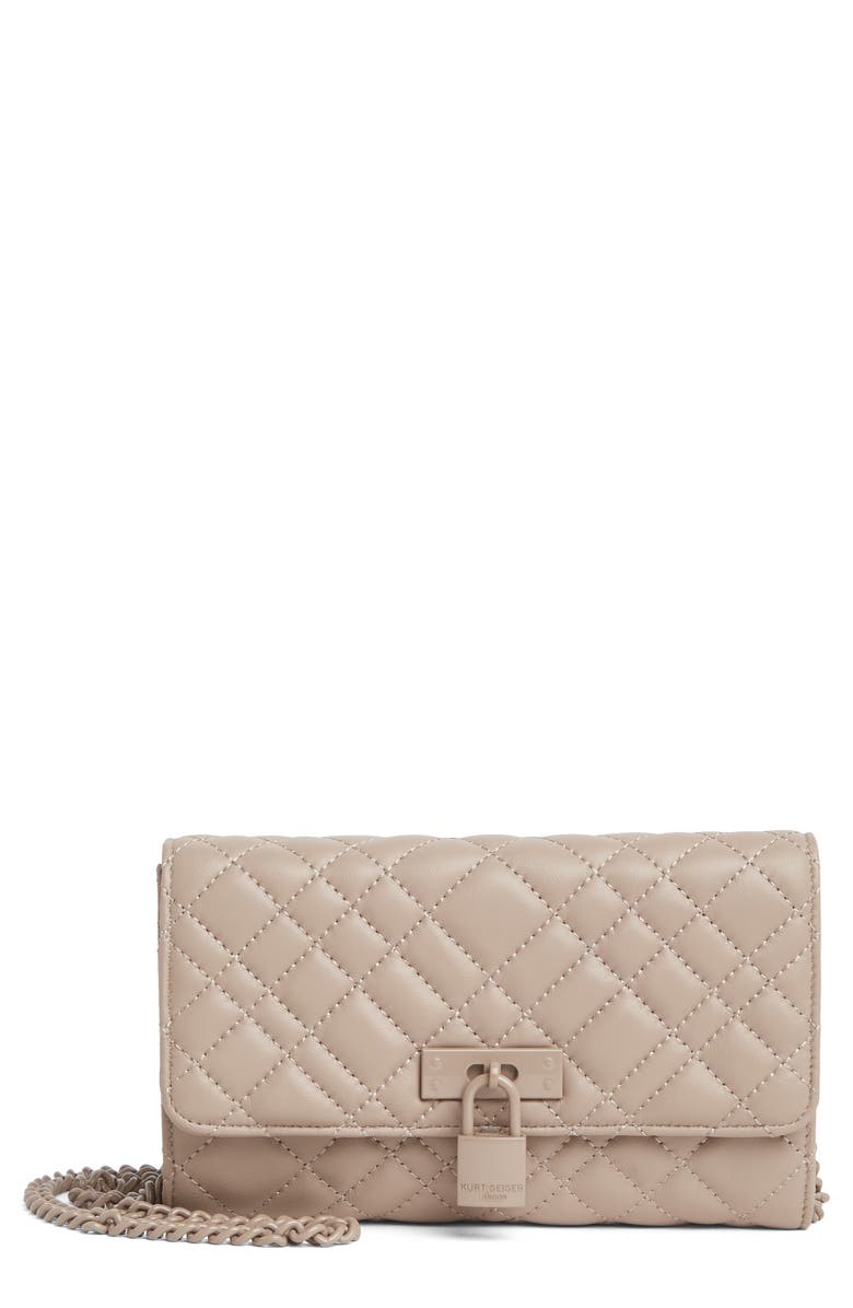 Kurt Geiger London Drench Quilted Wallet on Chain, Main, color,