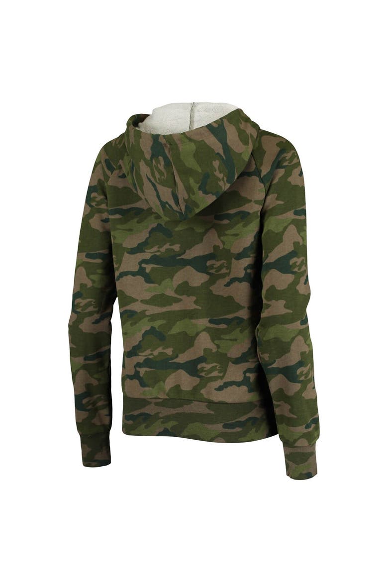 Women's New Era Camo Seattle Seahawks Raglan Full-Zip Hoodie, Alternate, color, Camo