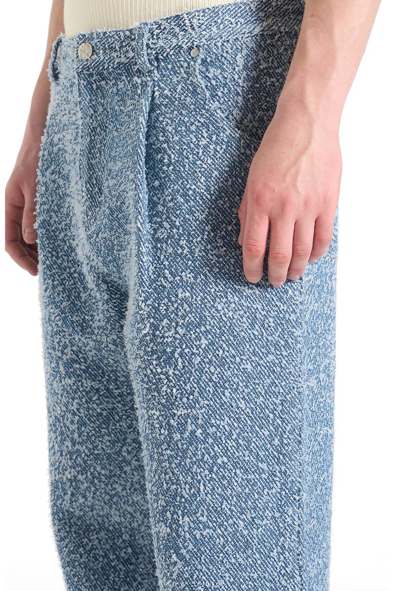 Arnault Boucle Pleated Jeans, Alternate, color, Blue