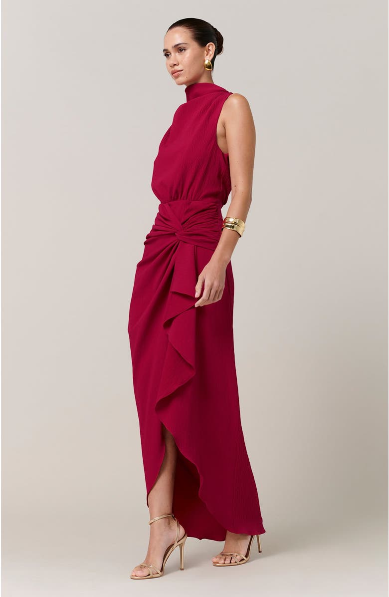 SAVEL Ursula Midi Dress, Alternate, color, Plum Red