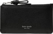 Kate Spade New York loop pebbled leather card case