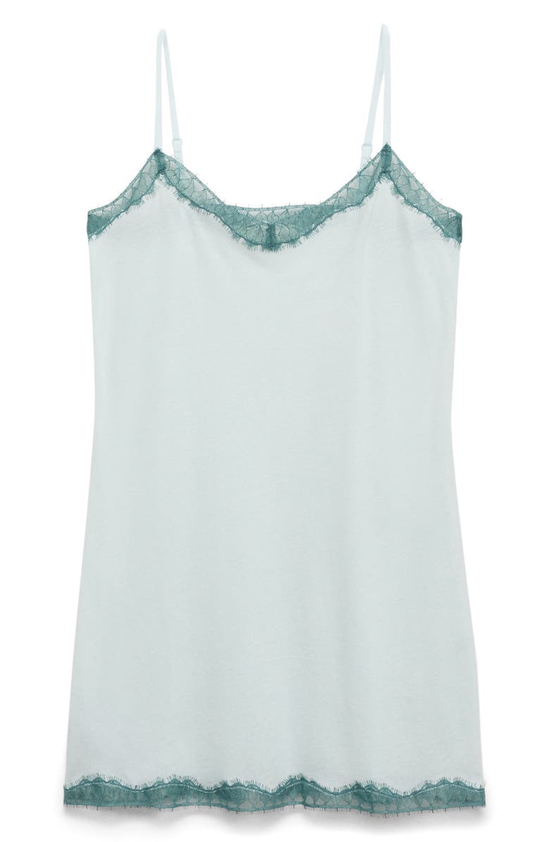 MANGO Lace Trim Cotton Nightgown, Alternate, color, 