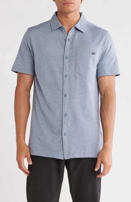 Hurley Dobby Knit Short Sleeve Button-Up Shirt