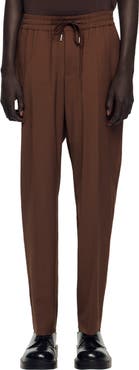 SANDRO Elasticated straight-leg trousers