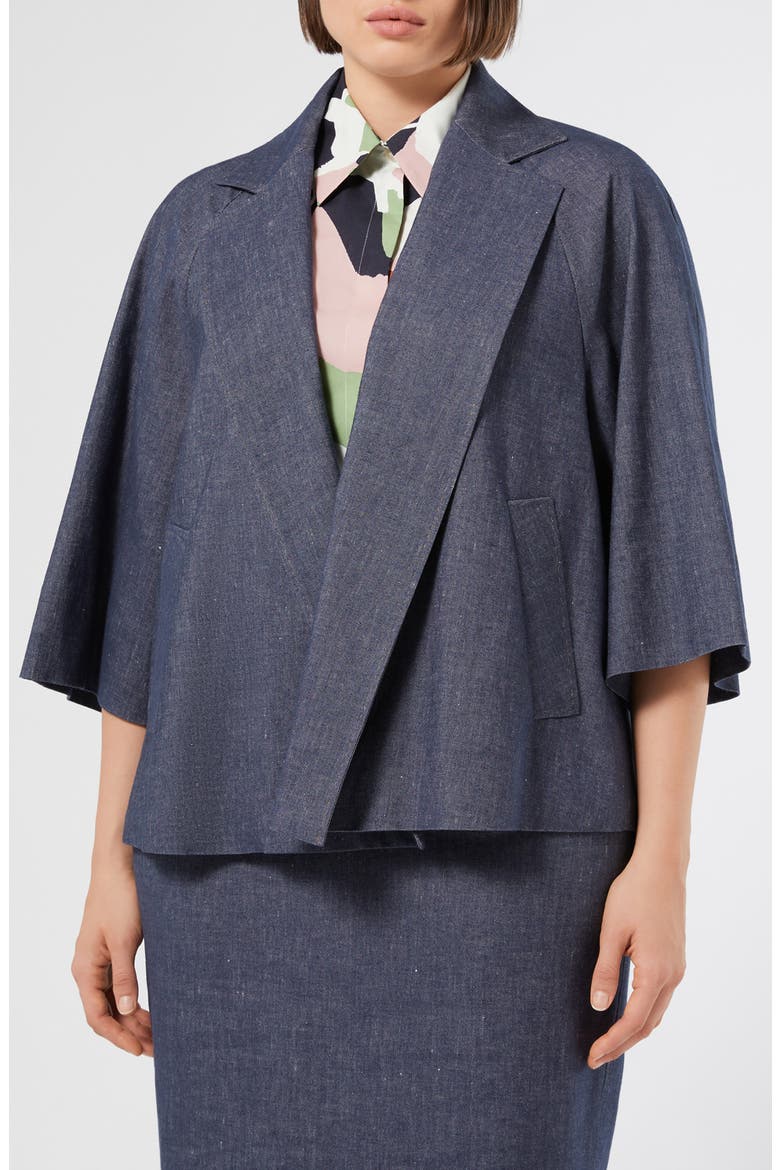 Fiacre Notch Lapel Blazer, Main, color, BLUE JEANS
