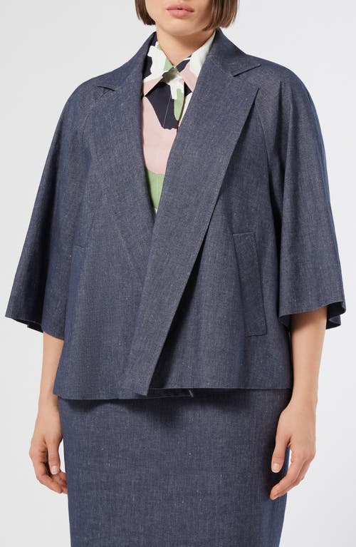 Marina Rinaldi Fiacre Notch Lapel Blazer In Blue