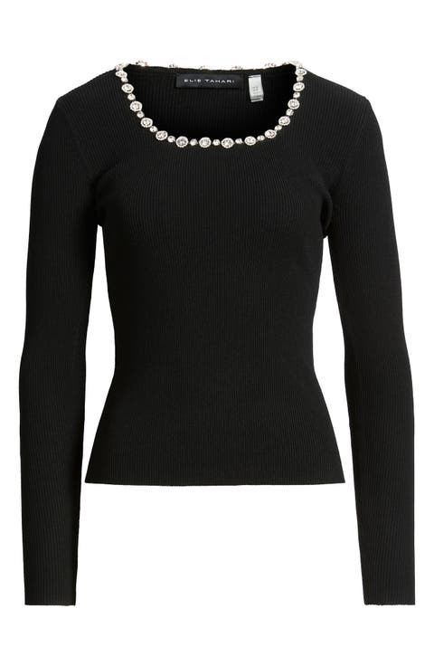Isabel Crystal Embellished Sweater