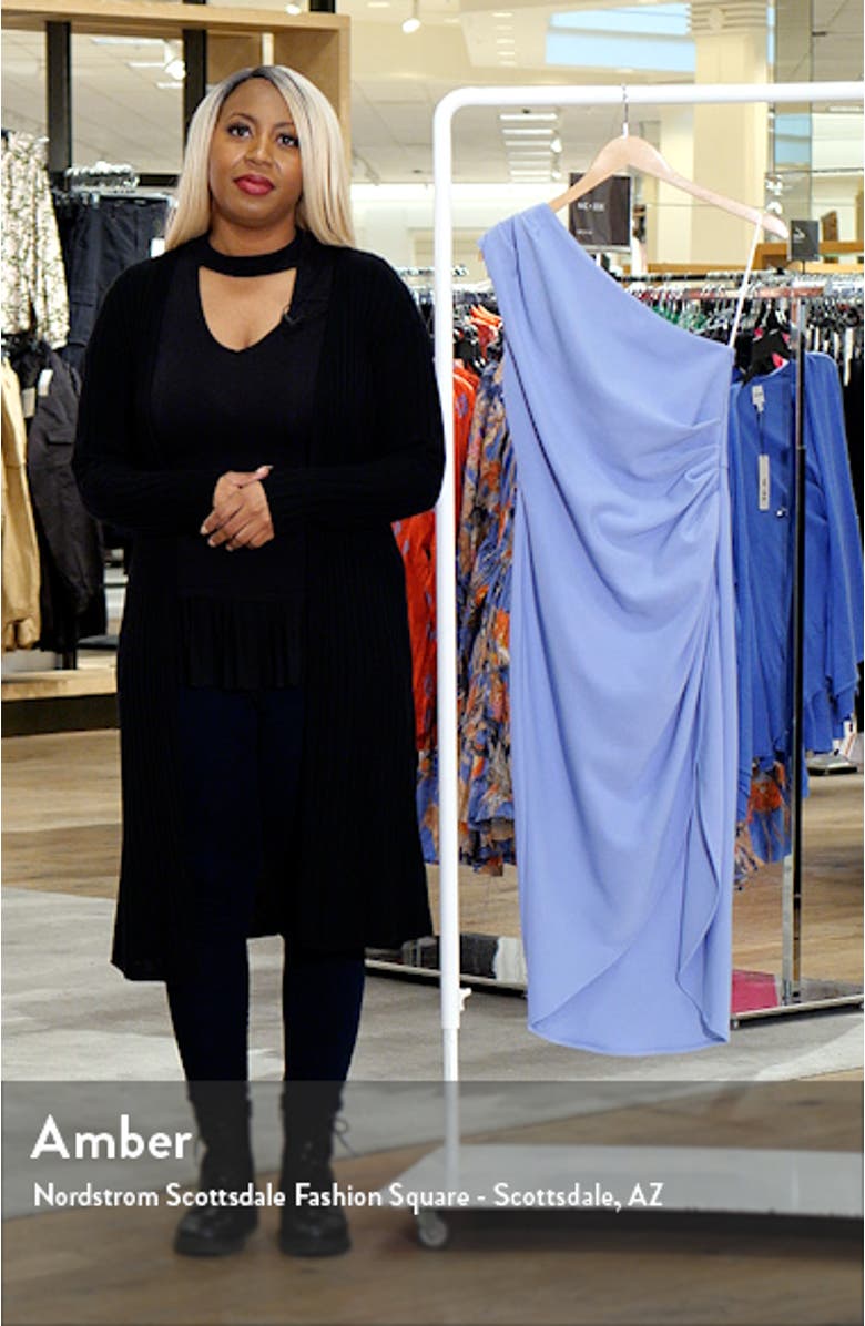 Xara One-Shoulder Asymmetric Crepe Cocktail Dress, sales video thumbnail