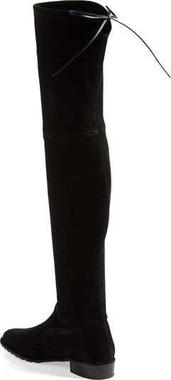STUART WEITZMAN｜BOOTS (LOWLAND 25 (S2167)) Lowland | Black Suede Over-the-Knee Boots | Stuart Weitzman