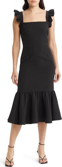 Chelsea28 Ruffle Sleeve Midi Dress Nordstrom