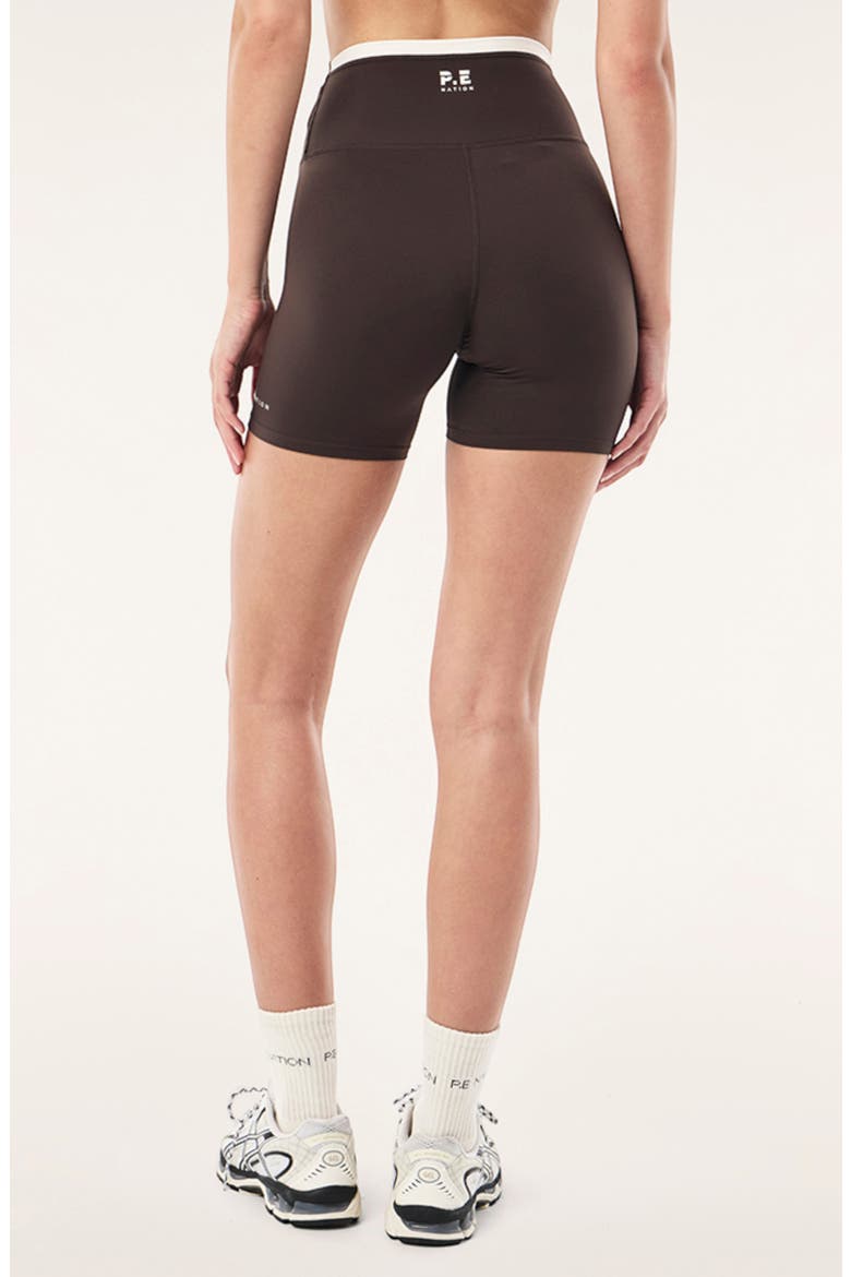 Stellar Bike Shorts, Alternate, color, COFFEE/ WHISPER WHITE